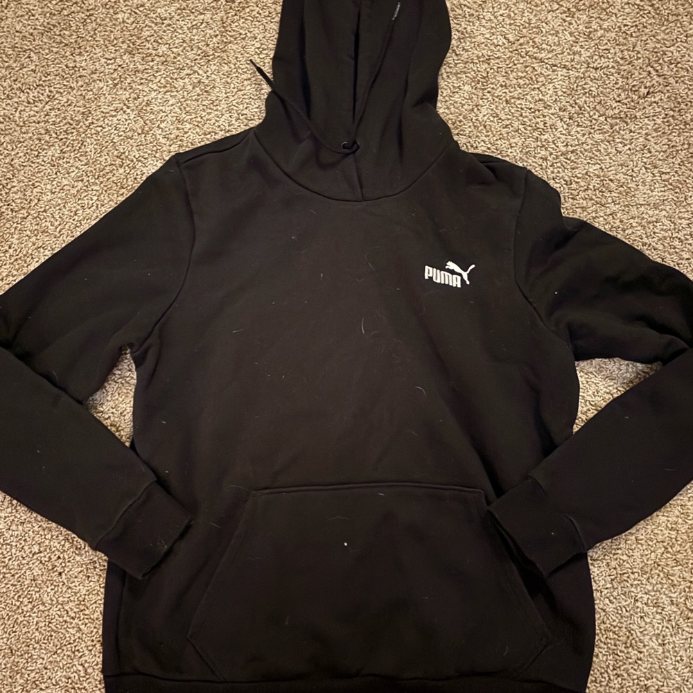 Puma Black Sweatshirt Hoodie Casual Athletic Wear